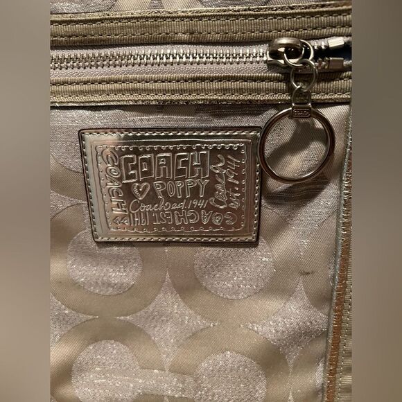 Coach Poppy Op Art Glam Signature Tote Bag - Picture 2 of 16